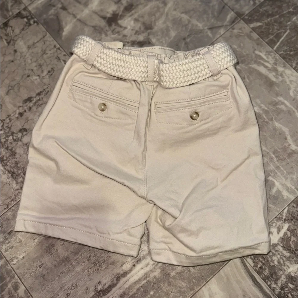 Gymboree Boys Tan Belted Chino Shorts Size 4T